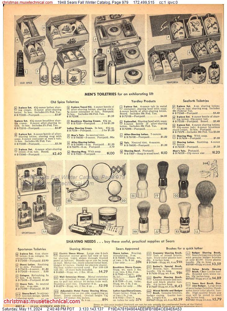 1948 Sears Fall Winter Catalog, Page 979
