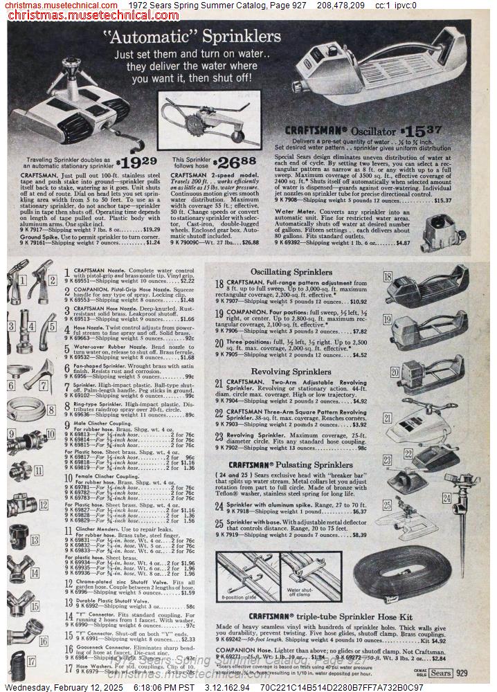 1972 Sears Spring Summer Catalog, Page 927