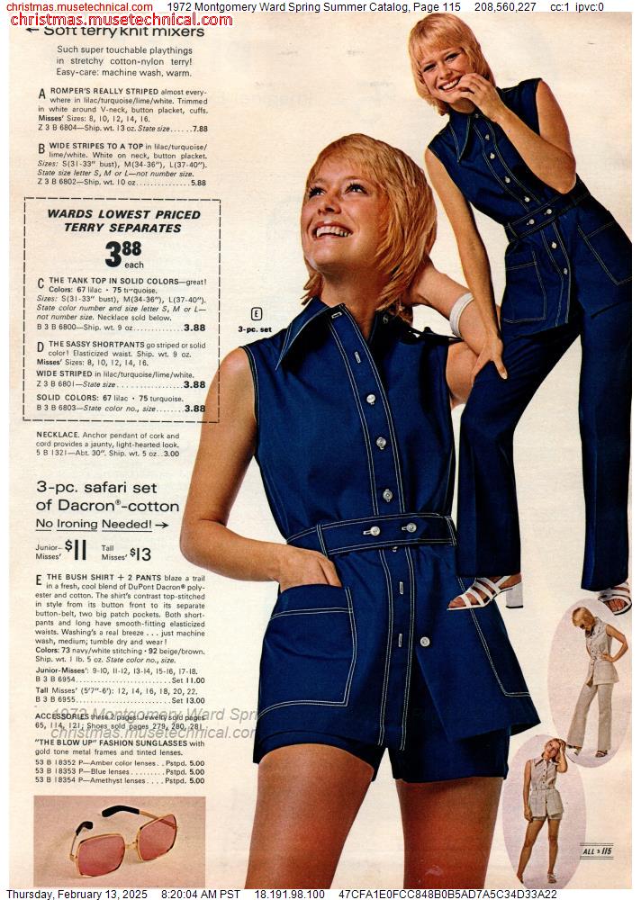 1972 Montgomery Ward Spring Summer Catalog, Page 115