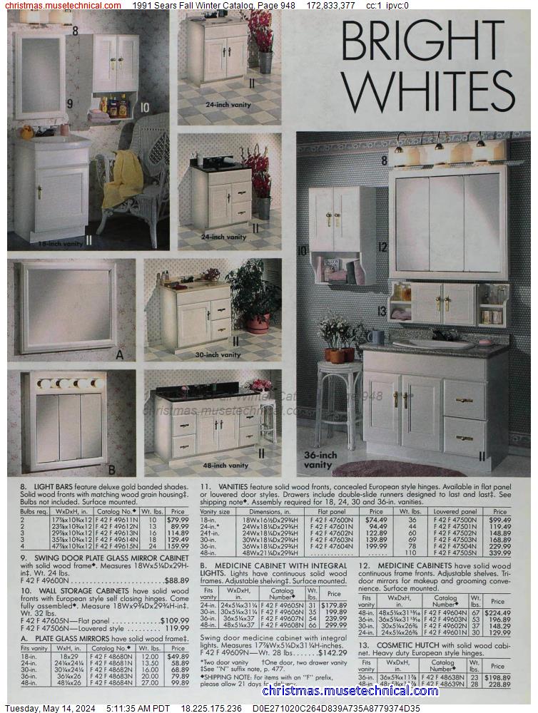 1991 Sears Fall Winter Catalog, Page 948