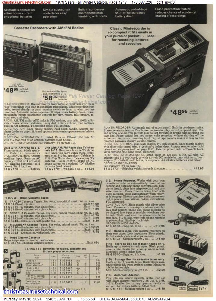 1979 Sears Fall Winter Catalog, Page 1247