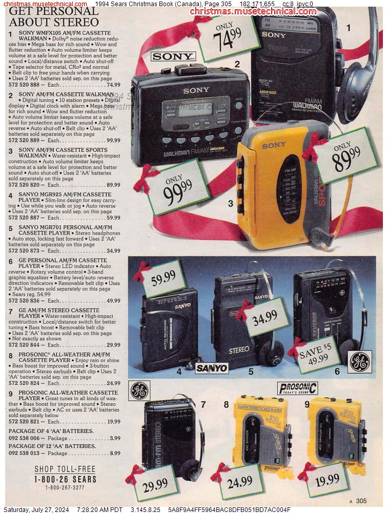 1994 Sears Christmas Book (Canada), Page 305
