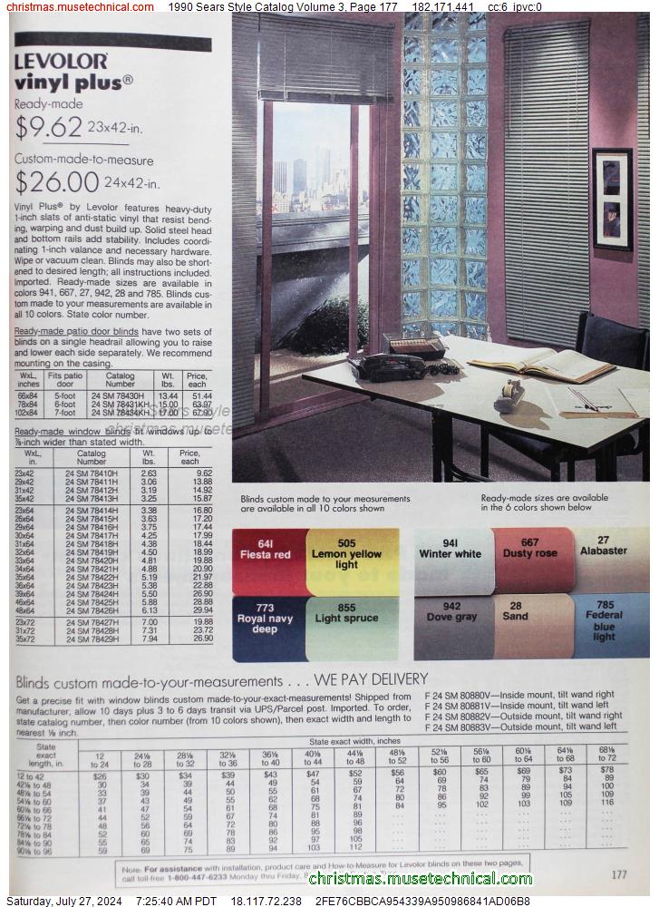 1990 Sears Style Catalog Volume 3, Page 177