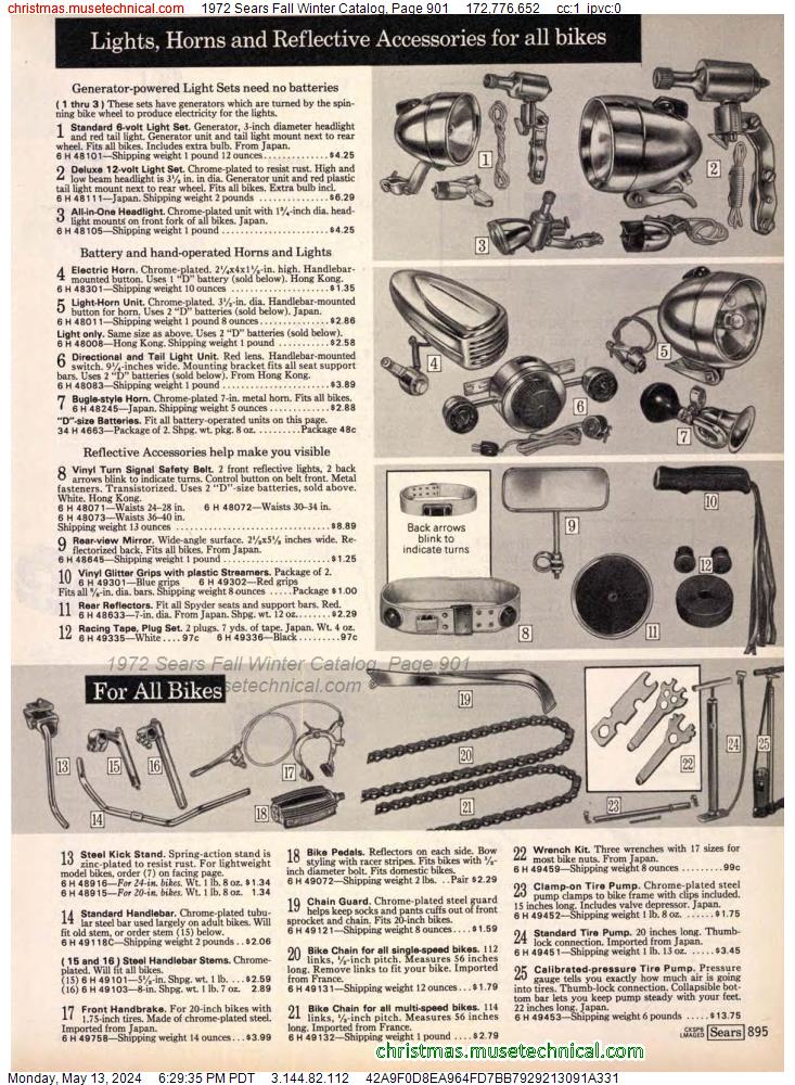 1972 Sears Fall Winter Catalog, Page 901