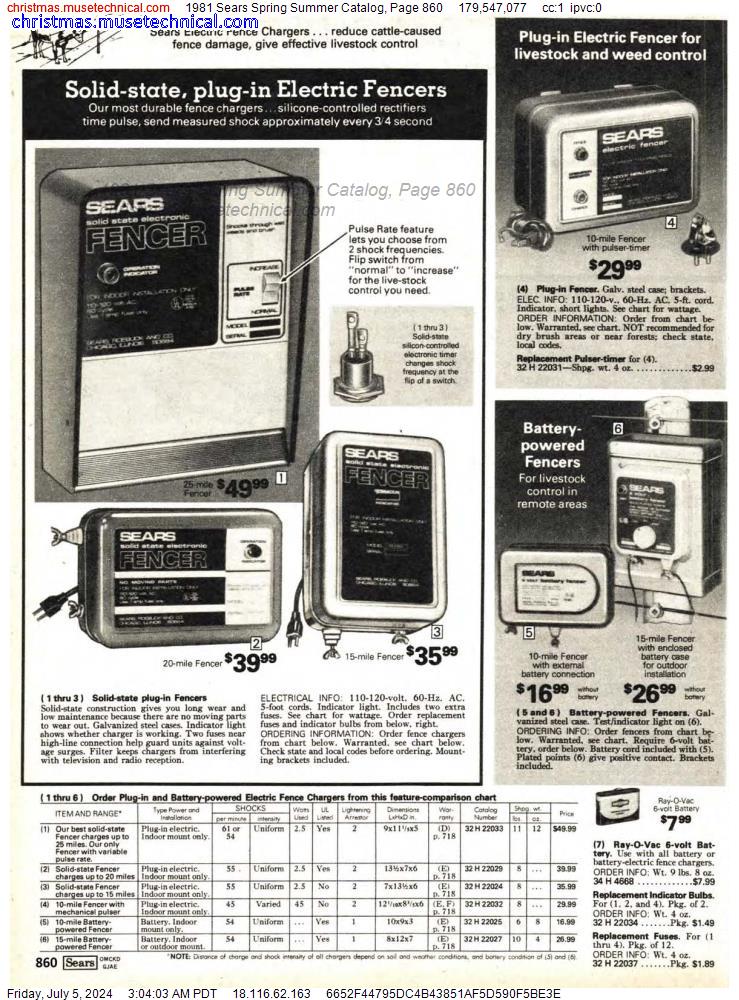 1981 Sears Spring Summer Catalog, Page 860