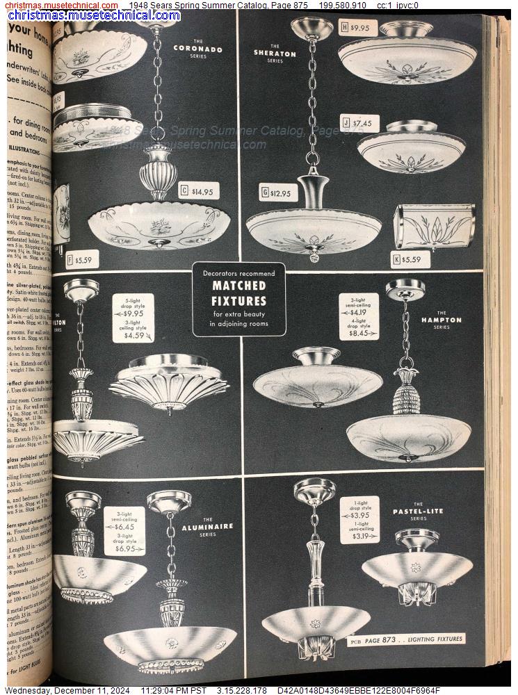 1948 Sears Spring Summer Catalog, Page 875