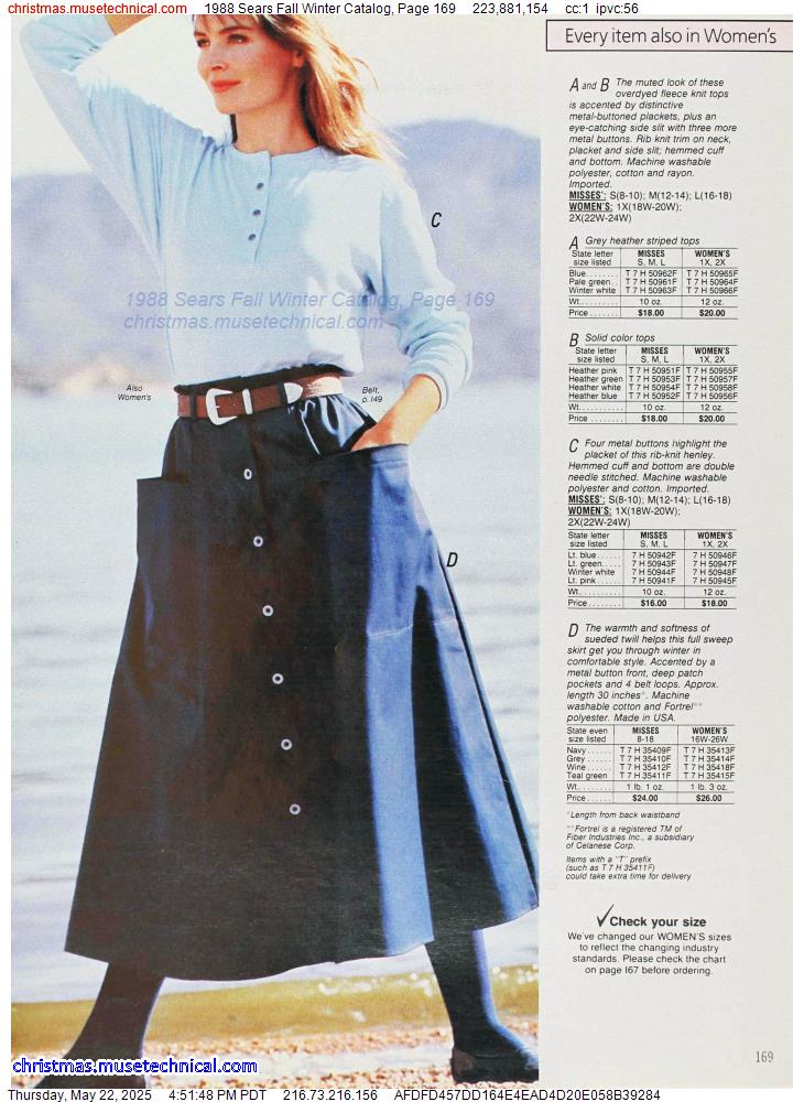 1988 Sears Fall Winter Catalog, Page 169