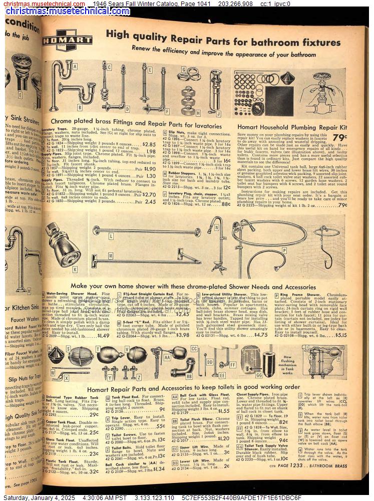 1946 Sears Fall Winter Catalog, Page 1041