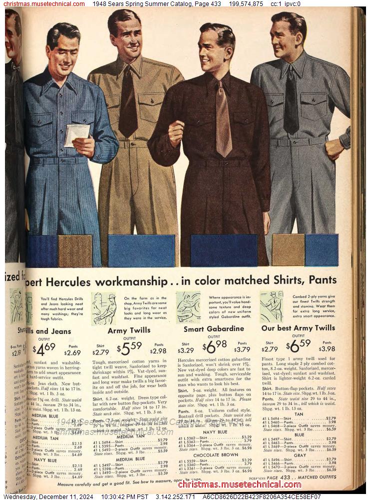 1948 Sears Spring Summer Catalog, Page 433