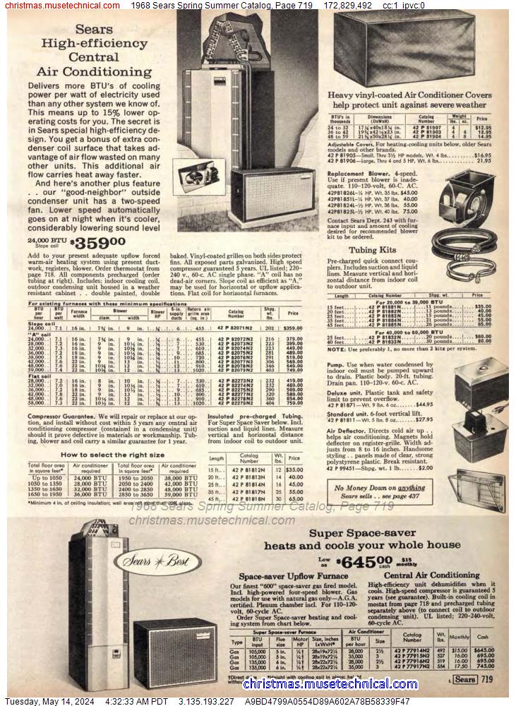 1968 Sears Spring Summer Catalog, Page 719