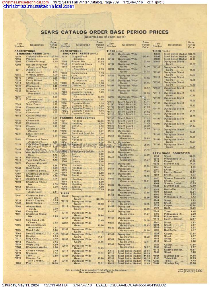 1972 Sears Fall Winter Catalog, Page 739