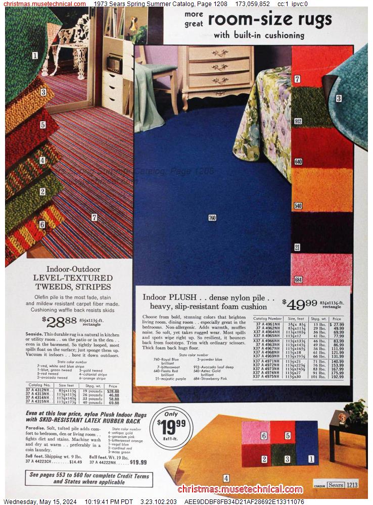 1973 Sears Spring Summer Catalog, Page 1208