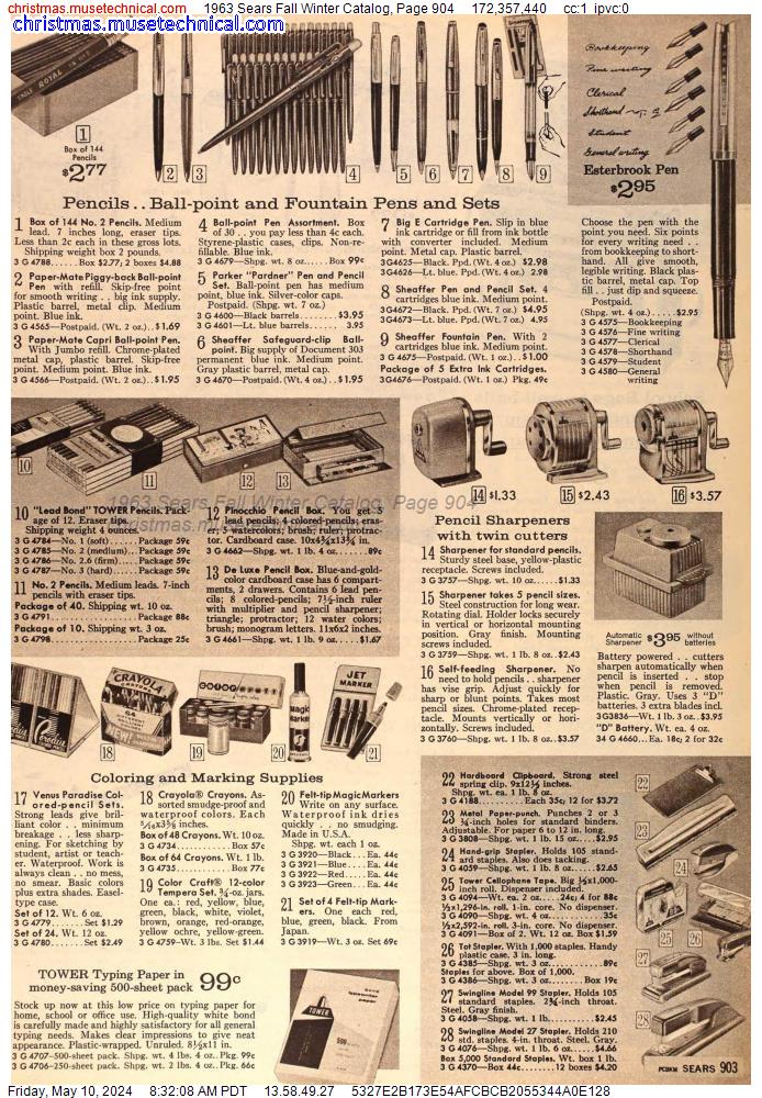 1963 Sears Fall Winter Catalog, Page 904