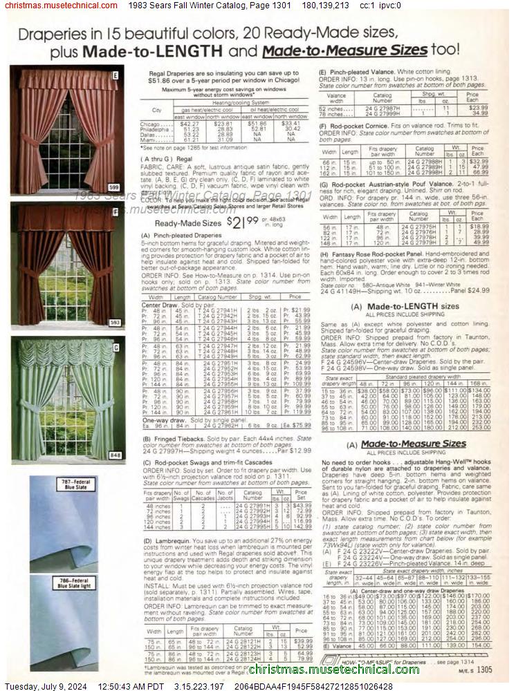 1983 Sears Fall Winter Catalog, Page 1301