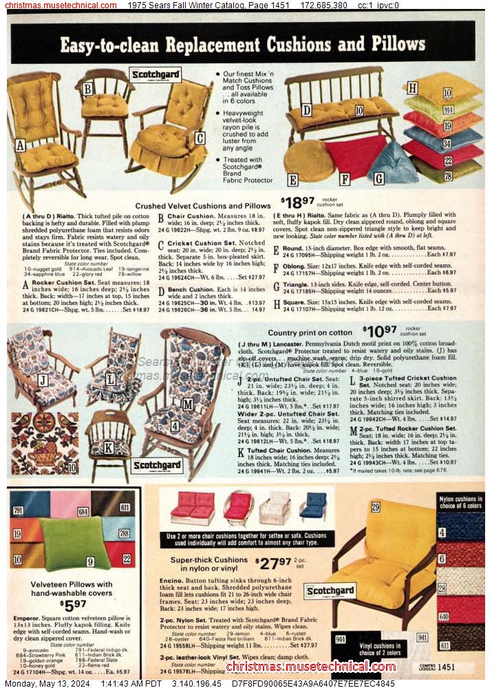 1975 Sears Fall Winter Catalog, Page 1451