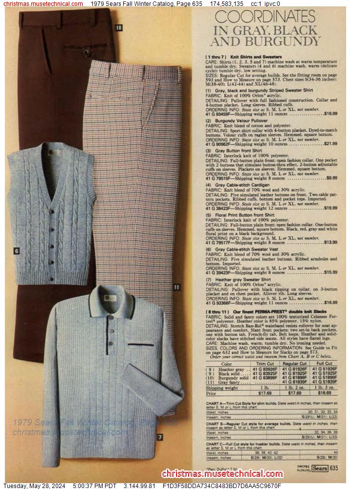 1979 Sears Fall Winter Catalog, Page 635
