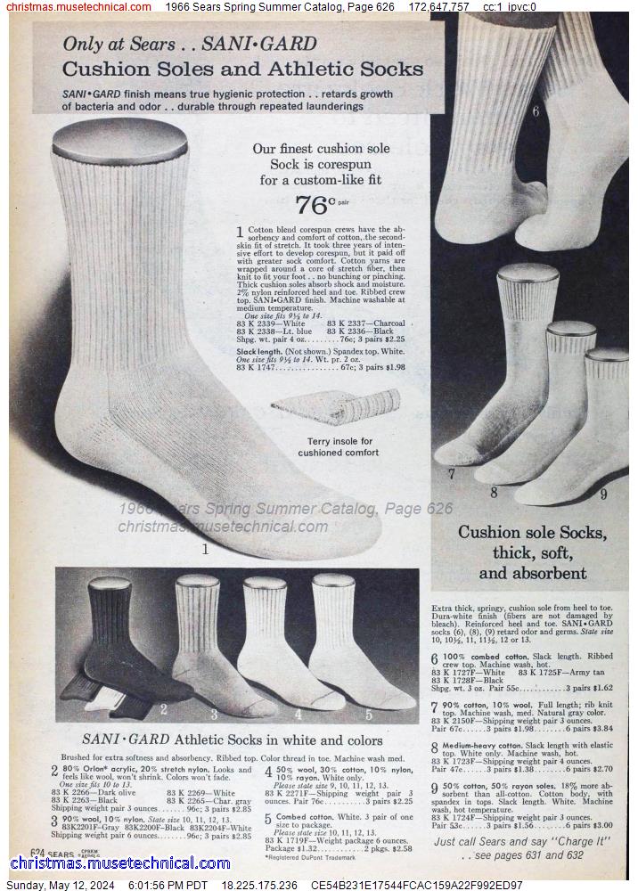 1966 Sears Spring Summer Catalog, Page 626