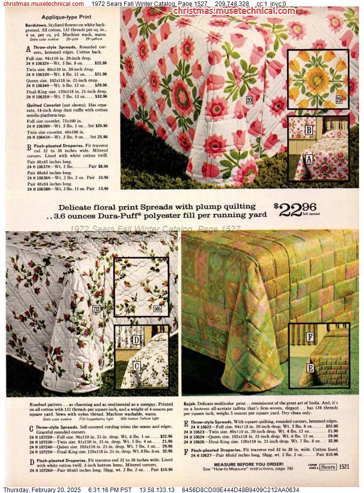 1972 Sears Fall Winter Catalog, Page 1527