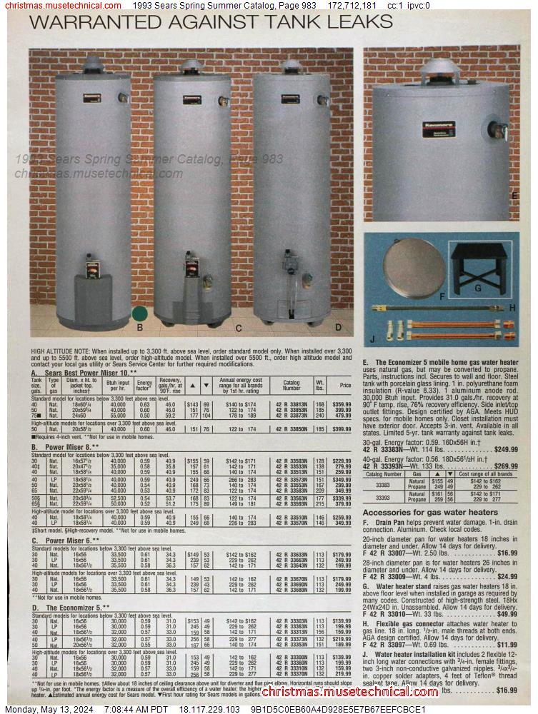 1993 Sears Spring Summer Catalog, Page 983