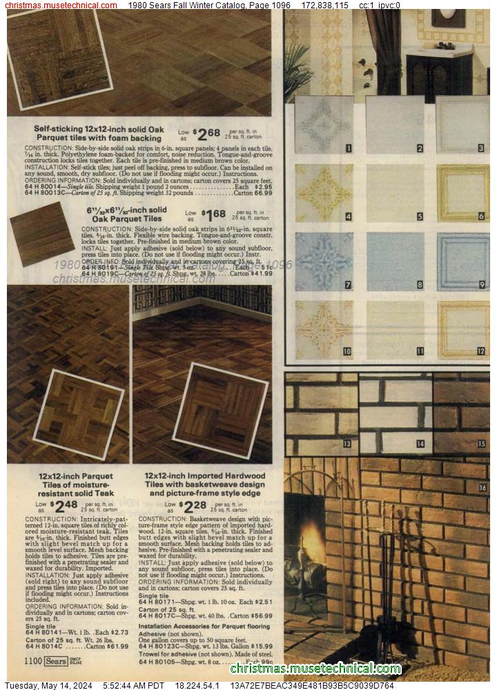 1980 Sears Fall Winter Catalog, Page 1096
