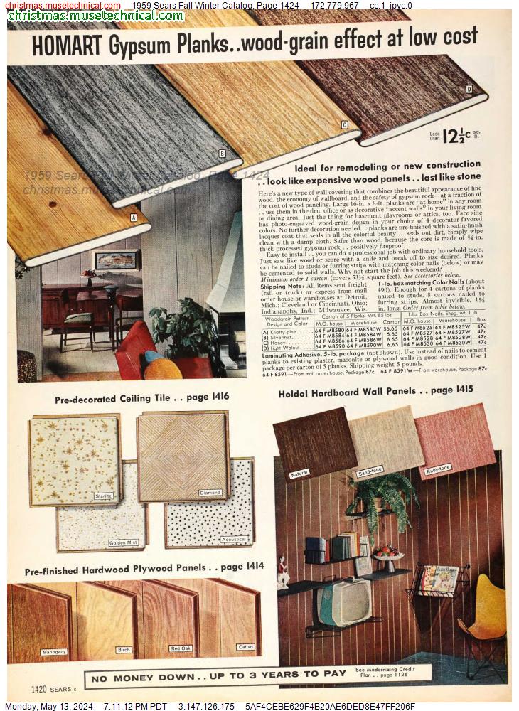 1959 Sears Fall Winter Catalog, Page 1424