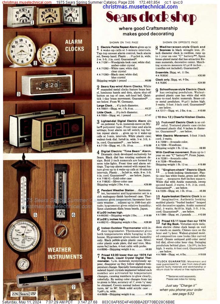 1975 Sears Spring Summer Catalog, Page 226
