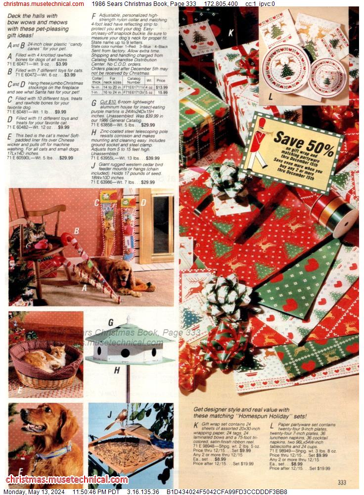 1986 Sears Christmas Book, Page 333