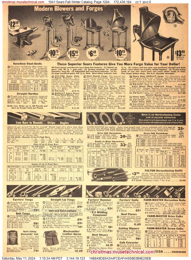 1941 Sears Fall Winter Catalog, Page 1284