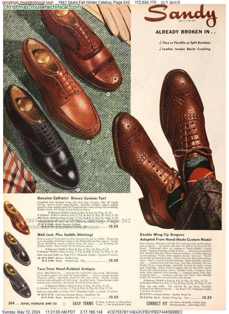 1941 Sears Fall Winter Catalog, Page 542
