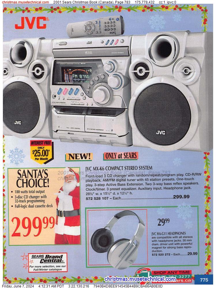 2001 Sears Christmas Book (Canada), Page 783