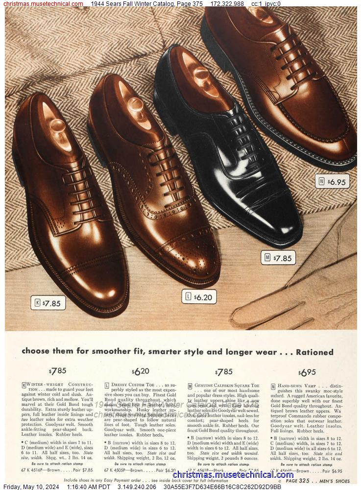 1944 Sears Fall Winter Catalog, Page 375
