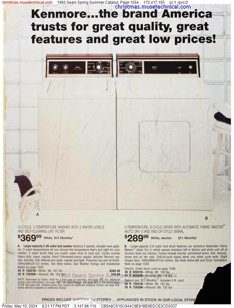 1993 Sears Spring Summer Catalog, Page 1554
