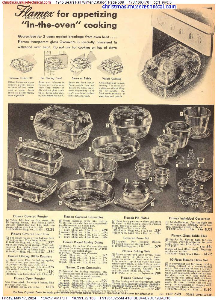 1945 Sears Fall Winter Catalog, Page 509