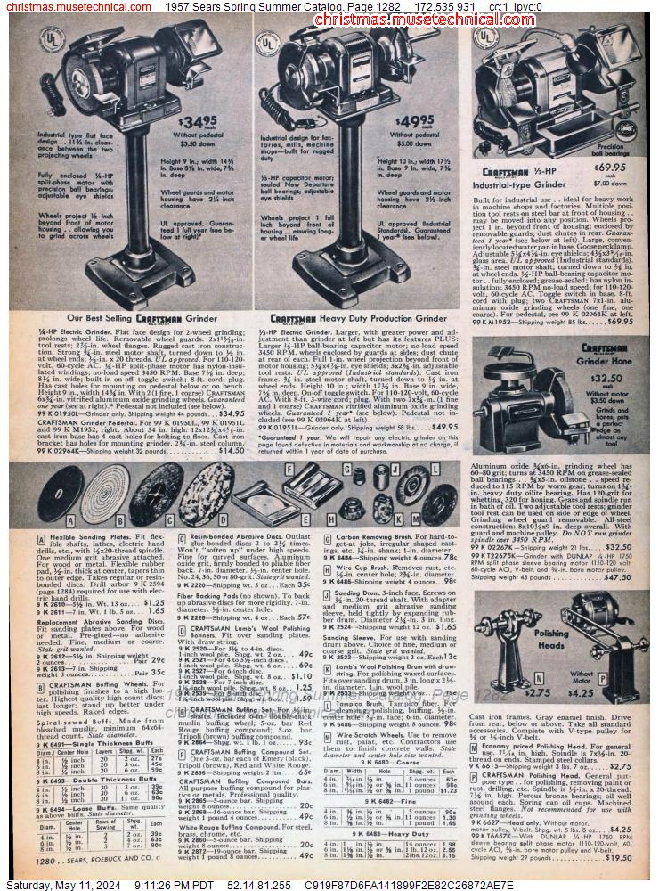 1957 Sears Spring Summer Catalog, Page 1282