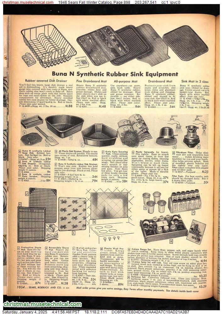 1946 Sears Fall Winter Catalog, Page 898