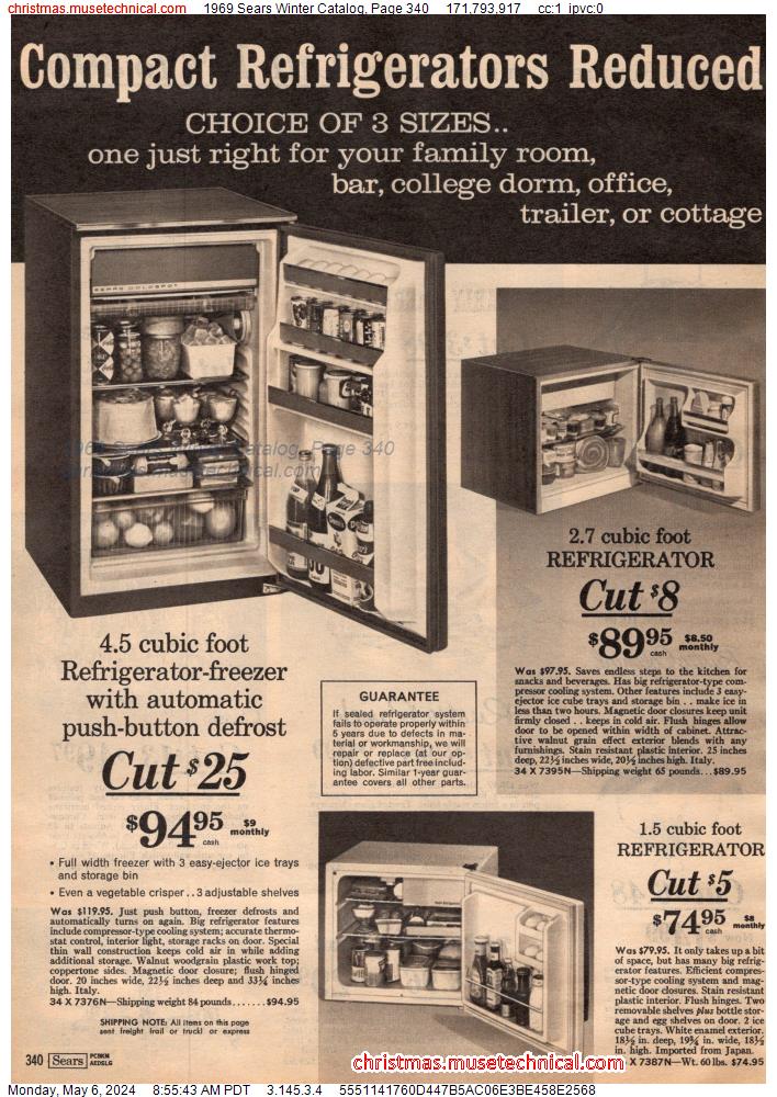 1969 Sears Winter Catalog, Page 340