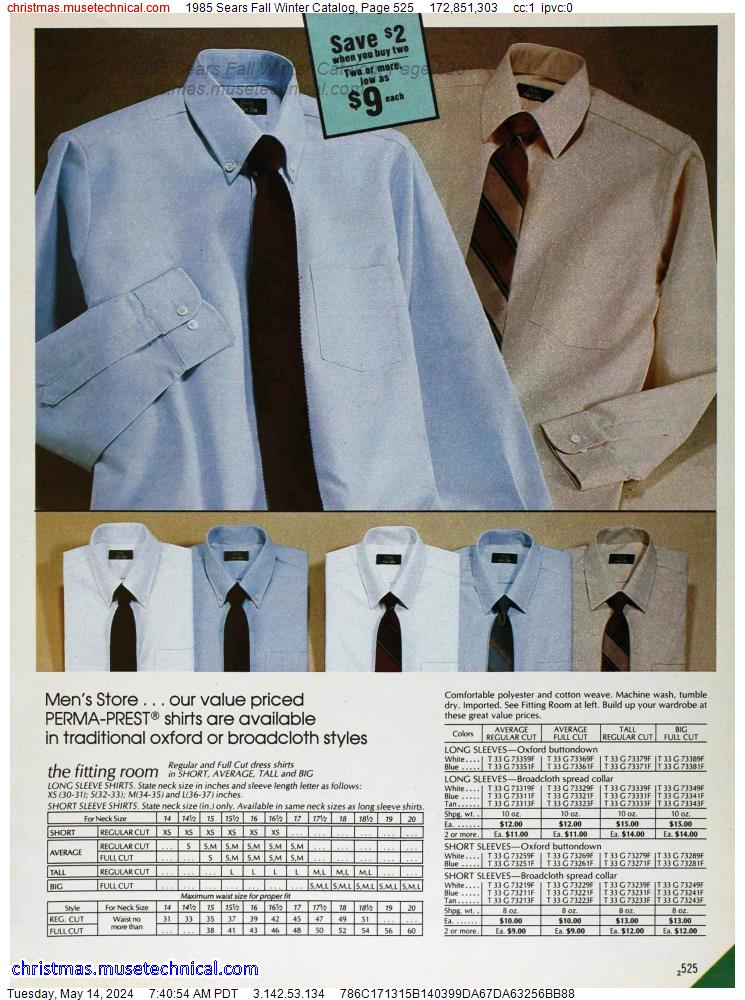 1985 Sears Fall Winter Catalog, Page 525