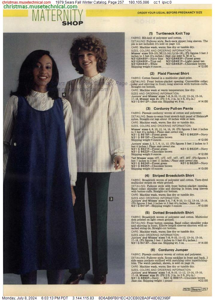 1979 Sears Fall Winter Catalog, Page 257