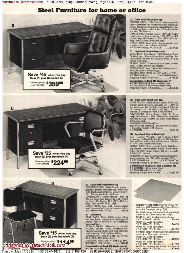 1980 Sears Spring Summer Catalog, Page 1186