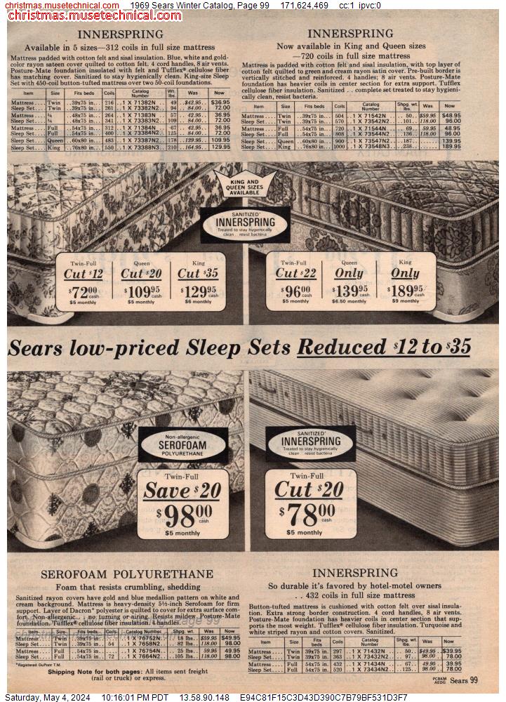 1969 Sears Winter Catalog, Page 99