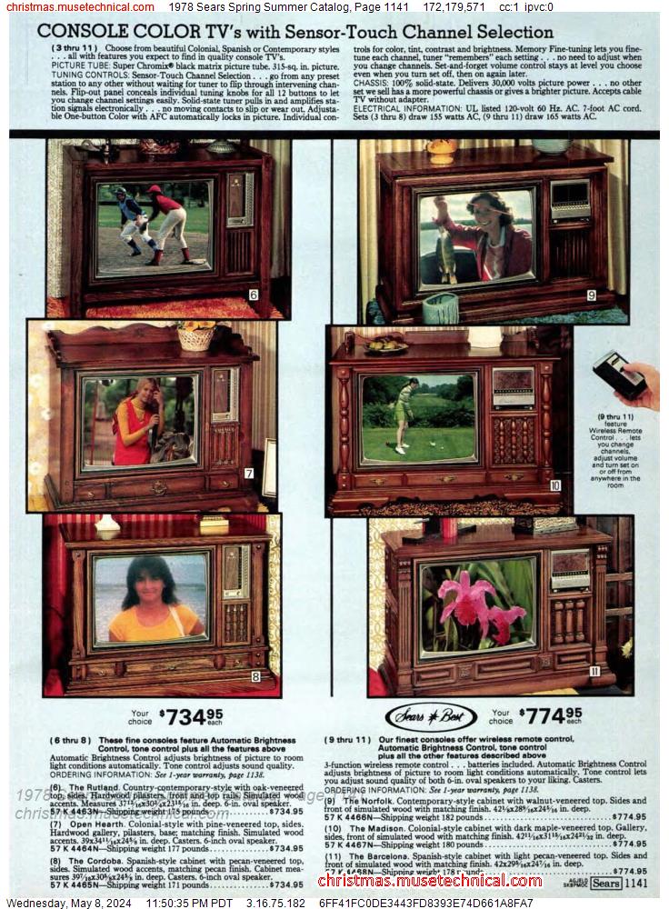 1978 Sears Spring Summer Catalog, Page 1141