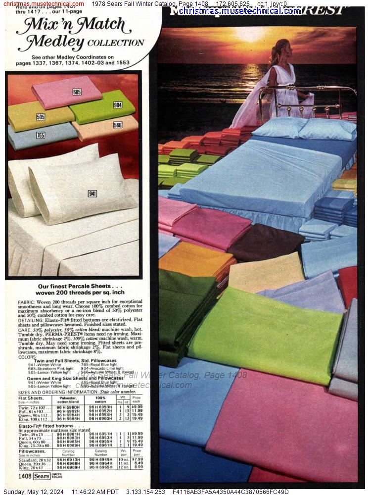 1978 Sears Fall Winter Catalog, Page 1408