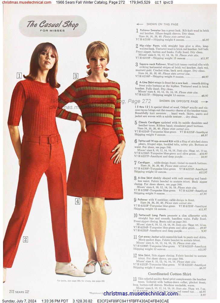 1966 Sears Fall Winter Catalog, Page 272