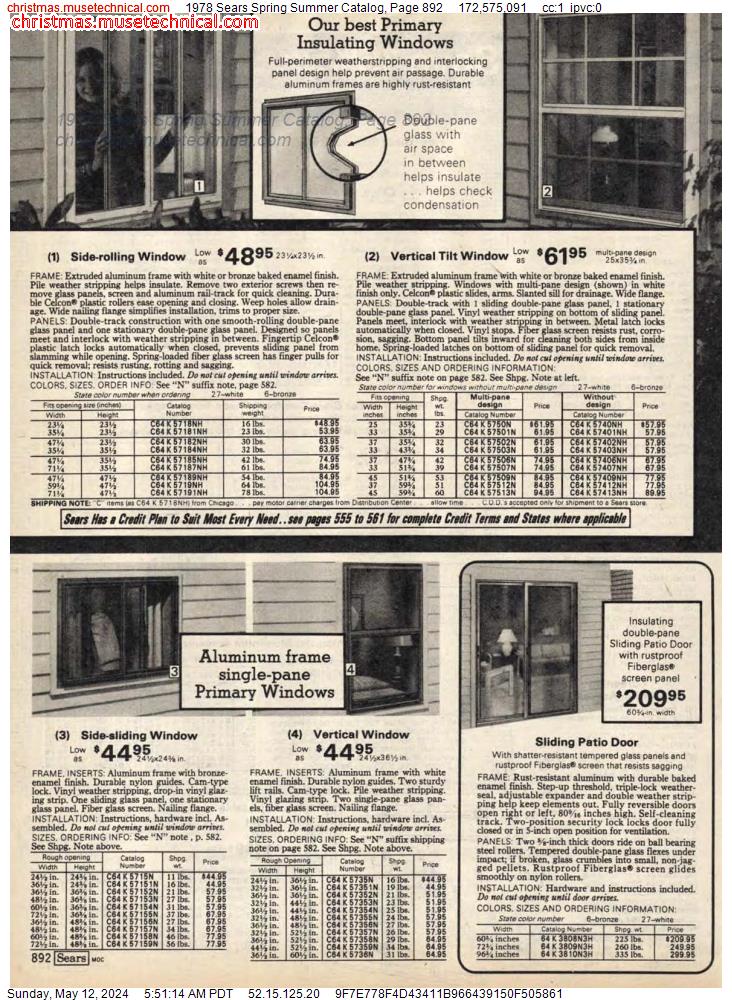 1978 Sears Spring Summer Catalog, Page 892