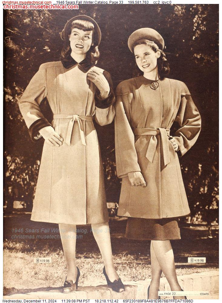 1946 Sears Fall Winter Catalog, Page 33