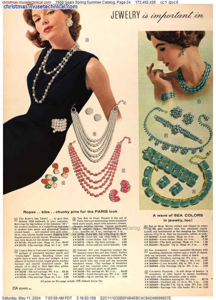 1958 Sears Spring Summer Catalog, Page 24
