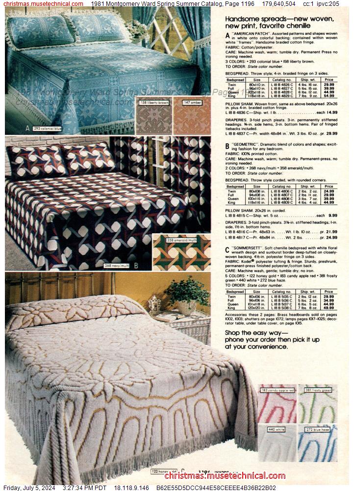 1981 Montgomery Ward Spring Summer Catalog, Page 1196