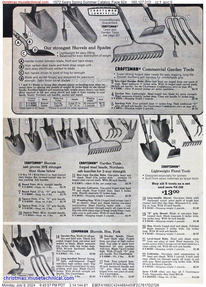 1972 Sears Spring Summer Catalog, Page 924