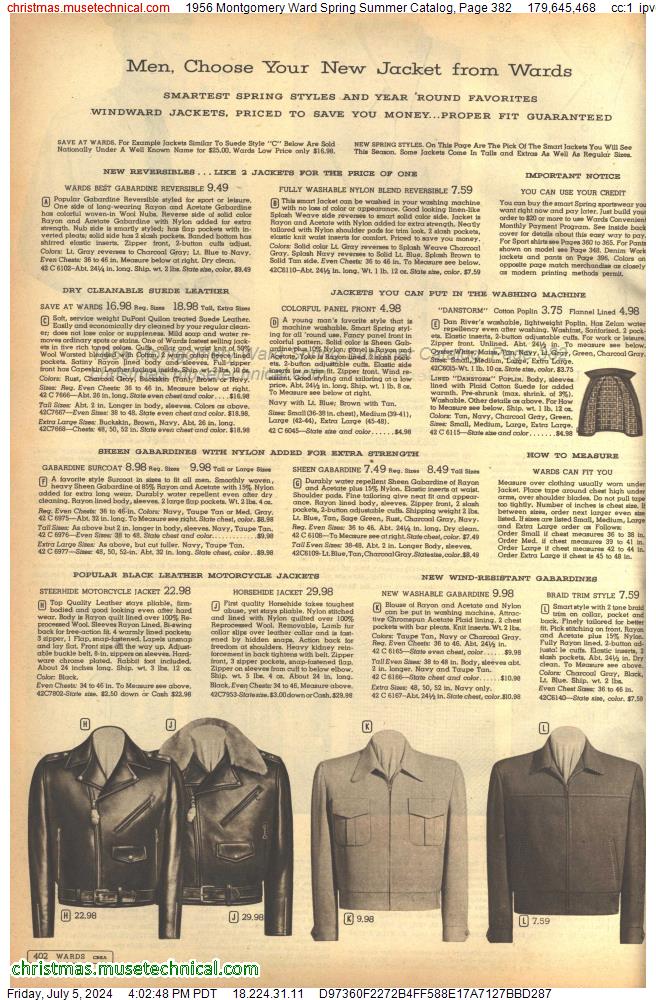 1956 Montgomery Ward Spring Summer Catalog, Page 382