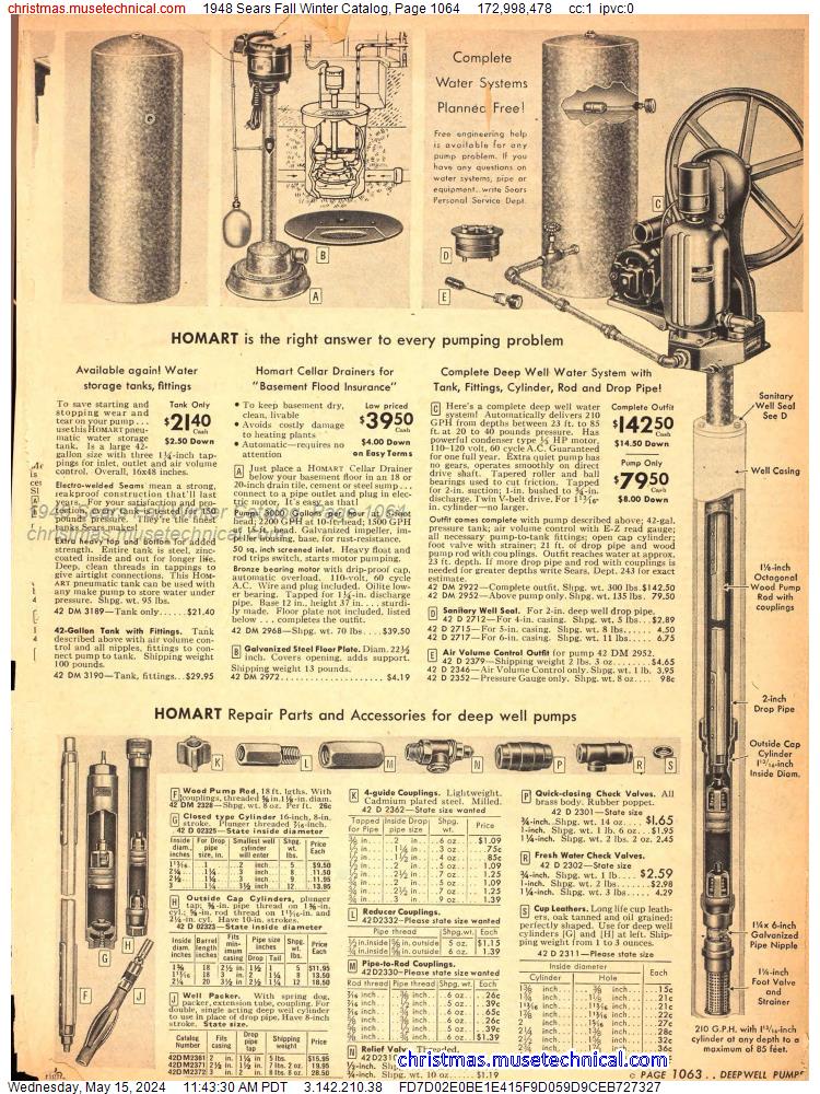 1948 Sears Fall Winter Catalog, Page 1064